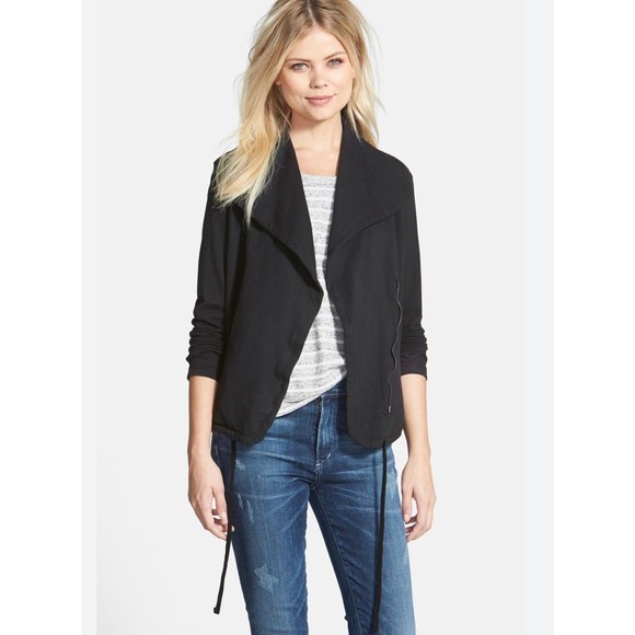 Standard James Perse Twill Moto Jacket Black Sz. 3(JP) Large - Picture 1 of 10